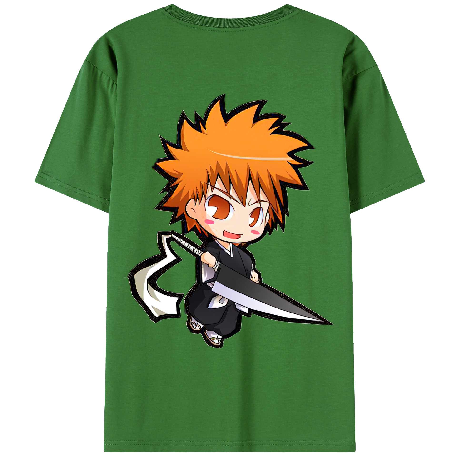 （画像用） ブリーチ 黒崎一護（くろさき いちご）BLEACH Kurosaki Ichigo レディース半袖Tシャツ(バックプリント)
